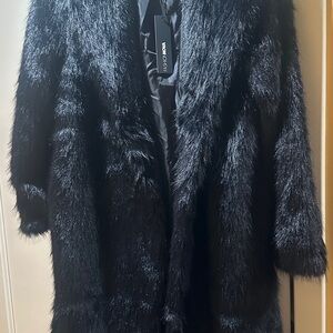 Fashion Nova Elegant Black Teddy Jacket